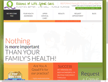 Tablet Screenshot of essentialspinalcare.com